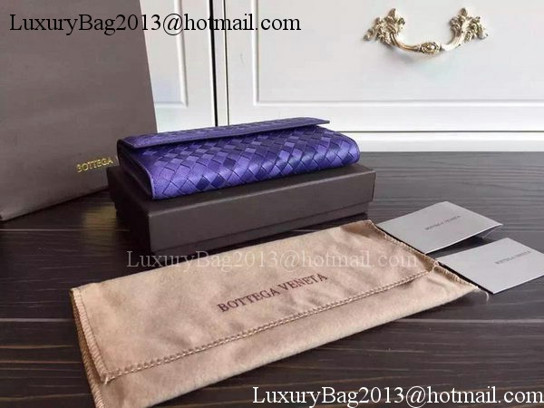 Bottega Veneta Intrecciato Nappa Tri-Flod Wallet BV1505071 Violet Bottega Veneta Intrecciato Nappa Tri-Flod Wallet BV1505071 Violet