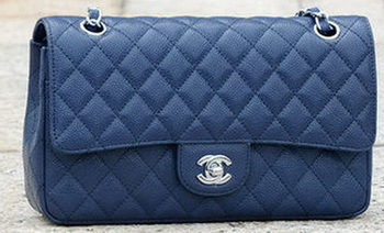 Chanel 2.55 Series Flap Bag Blue Cannage Pattern A1112 Silver Chanel 2.55 Series Flap Bag Blue Cannage Pattern A1112 Silver