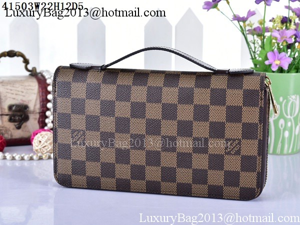 Louis Vuitton Damier Ebene Canvas ZIPPY XL WALLET N41503 Louis Vuitton Damier Ebene Canvas ZIPPY XL WALLET N41503