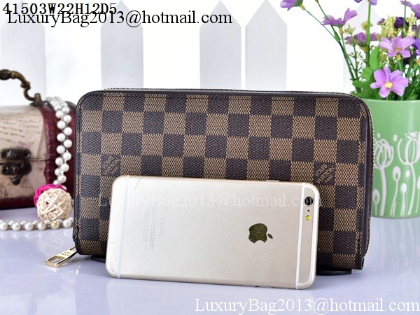 Louis Vuitton Damier Ebene Canvas ZIPPY XL WALLET N41503 Louis Vuitton Damier Ebene Canvas ZIPPY XL WALLET N41503