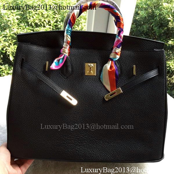 Hermes Birkin 40CM Bag Black Litchi Leather BK40 Gold Hermes Birkin 40CM Bag Black Litchi Leather BK40 Gold
