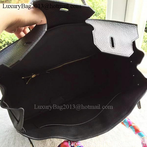 Hermes Birkin 40CM Bag Black Litchi Leather BK40 Gold Hermes Birkin 40CM Bag Black Litchi Leather BK40 Gold