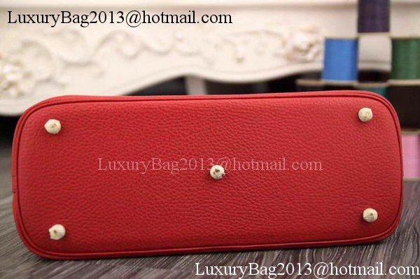 Hermes Bolide 37CM Calfskin Leather Tote Bag B1004 Red Hermes Bolide 37CM Calfskin Leather Tote Bag B1004 Red