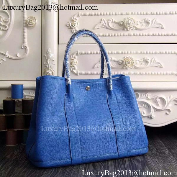 Hermes Garden Party 36cm 30cm Tote Bag Original Leather Blue Hermes Garden Party 36cm 30cm Tote Bag Original Leather Blue