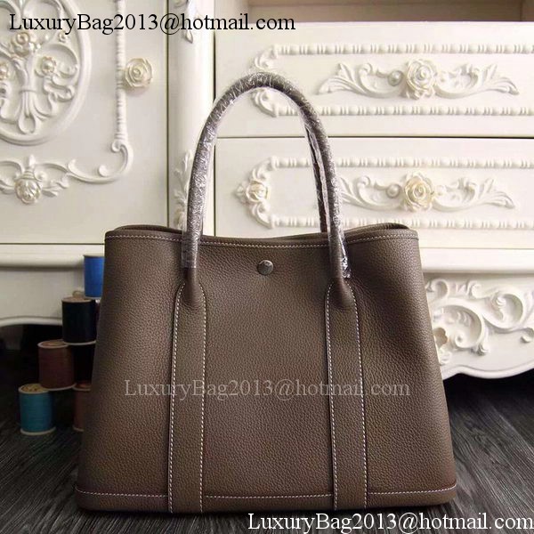 Hermes Garden Party 36cm 30cm Tote Bag Original Leather Grey Hermes Garden Party 36cm 30cm Tote Bag Original Leather Grey