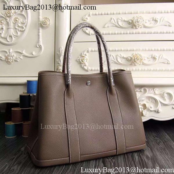Hermes Garden Party 36cm 30cm Tote Bag Original Leather Grey Hermes Garden Party 36cm 30cm Tote Bag Original Leather Grey