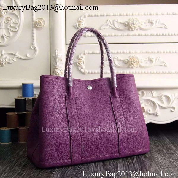 Hermes Garden Party 36cm 30cm Tote Bag Original Leather Purple Hermes Garden Party 36cm 30cm Tote Bag Original Leather Purple