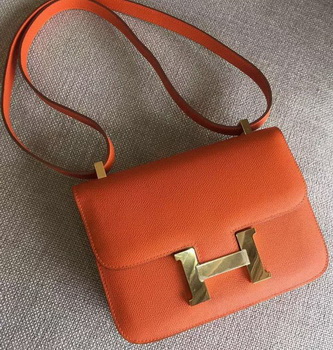 Hermes Constance Bag Calfskin Leather H9999 Orange Hermes Constance Bag Calfskin Leather H9999 Orange
