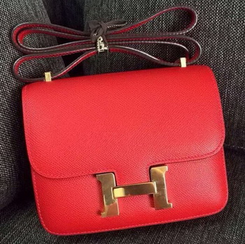Hermes Constance Bag Calfskin Leather H9999 Red Hermes Constance Bag Calfskin Leather H9999 Red