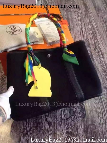 Hermes Garden Party 36cm Tote Bags Canvas HGP1927 Black Hermes Garden Party 36cm Tote Bags Canvas HGP1927 Black