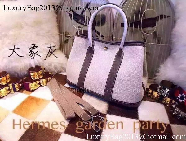 Hermes Garden Party 36cm Tote Bags Canvas HGP1927 Grey Hermes Garden Party 36cm Tote Bags Canvas HGP1927 Grey