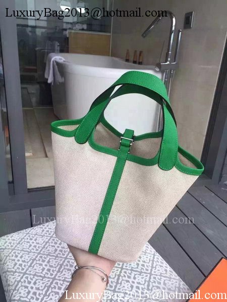Hermes Picotin Lock 18cm Bag Canvas HPL8618T Green Hermes Picotin Lock 18cm Bag Canvas HPL8618T Green