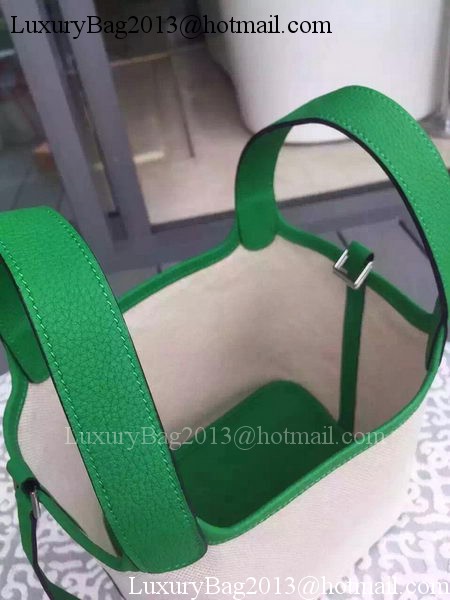 Hermes Picotin Lock 18cm Bag Canvas HPL8618T Green Hermes Picotin Lock 18cm Bag Canvas HPL8618T Green