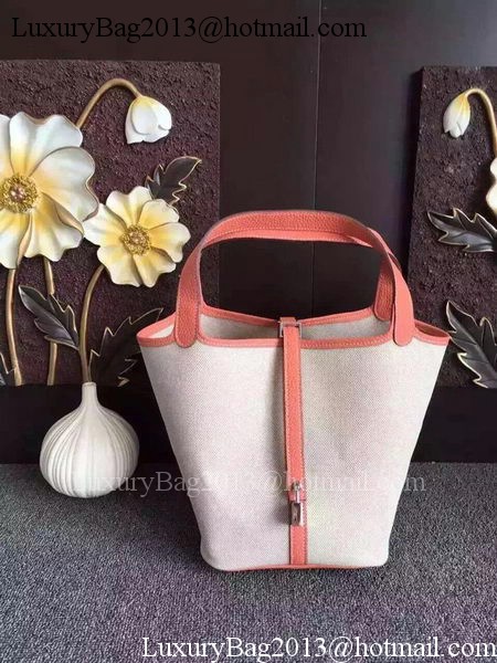 Hermes Picotin Lock 18cm Bag Canvas HPL8618T Light Pink Hermes Picotin Lock 18cm Bag Canvas HPL8618T Light Pink