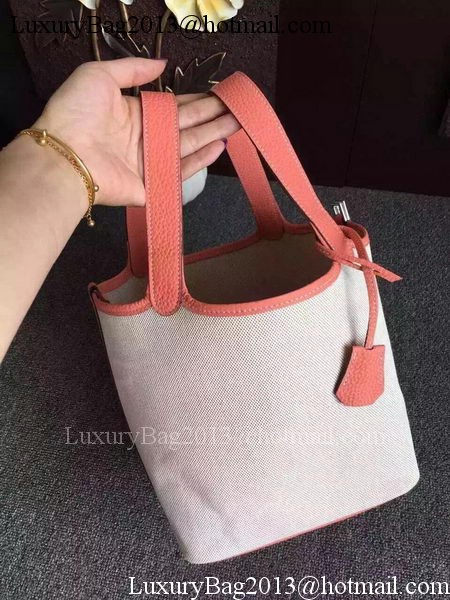 Hermes Picotin Lock 18cm Bag Canvas HPL8618T Light Pink Hermes Picotin Lock 18cm Bag Canvas HPL8618T Light Pink