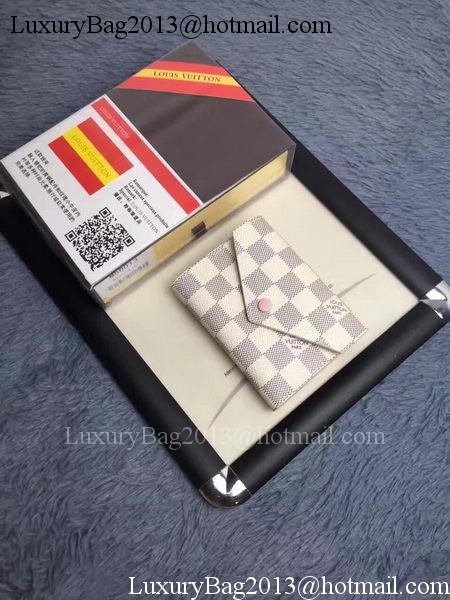 Louis Vuitton Damier Azur Canvas VICTORINE WALLET N58114 Pink Louis Vuitton Damier Azur Canvas VICTORINE WALLET N58114 Pink