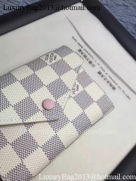 Louis Vuitton Damier Azur Canvas VICTORINE WALLET N58114 Pink Louis Vuitton Damier Azur Canvas VICTORINE WALLET N58114 Pink