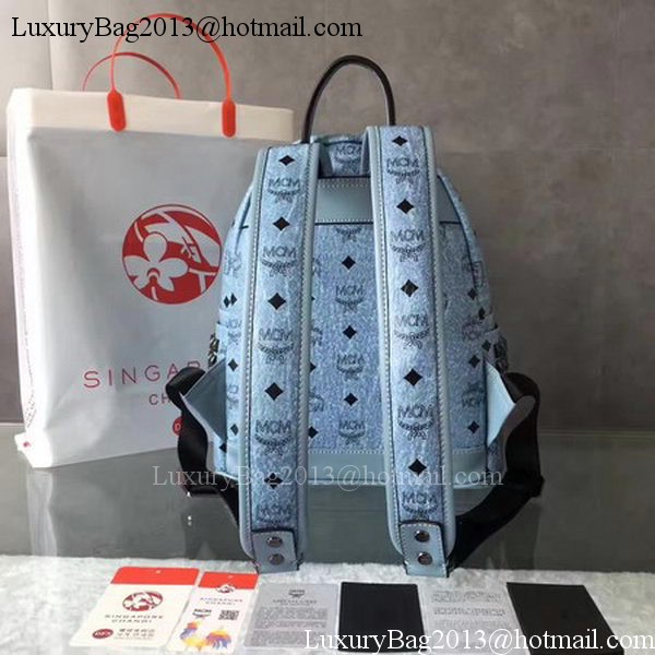 MCM Medium Top Studs Backpack MCM0039 Blue MCM Medium Top Studs Backpack MCM0039 Blue