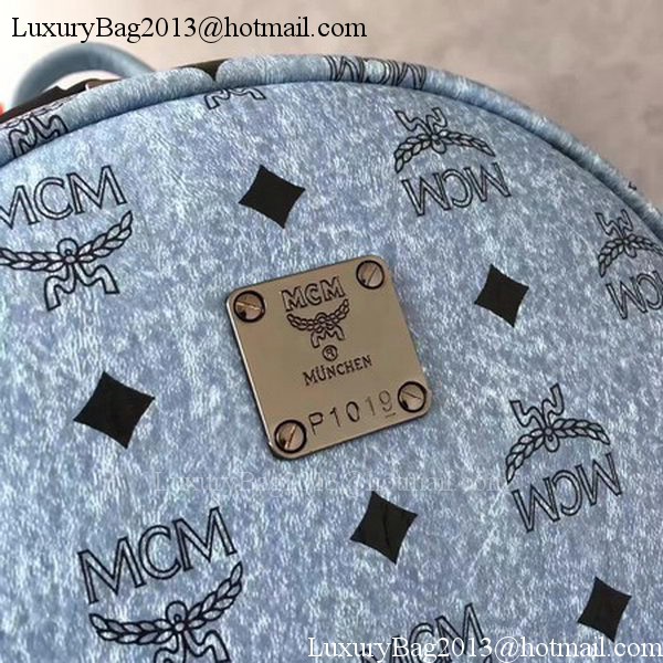 MCM Medium Top Studs Backpack MCM0039 Blue MCM Medium Top Studs Backpack MCM0039 Blue