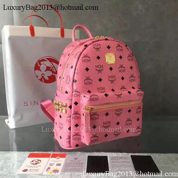 MCM Medium Top Studs Backpack MCM0039 Pink MCM Medium Top Studs Backpack MCM0039 Pink