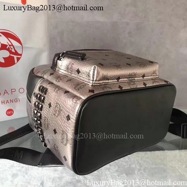 MCM Medium Top Studs Backpack MCM0039 Silver MCM Medium Top Studs Backpack MCM0039 Silver