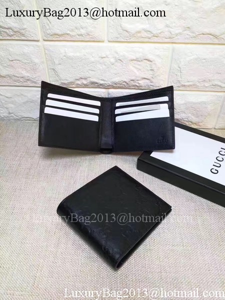 Gucci Bi-Fold GG Leather Wallet 145754 Black Gucci Bi-Fold GG Leather Wallet 145754 Black