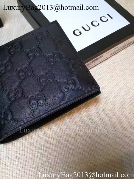 Gucci Bi-Fold GG Leather Wallet 145754 Black Gucci Bi-Fold GG Leather Wallet 145754 Black