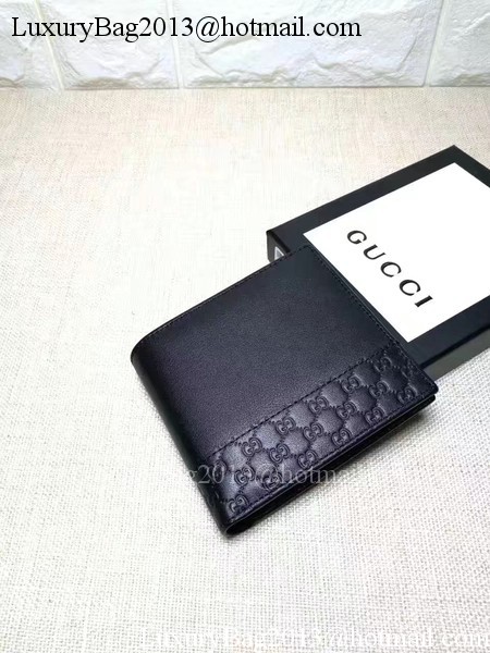 Gucci Guccissima Leather Bi-fold Wallet 256408 Black Gucci Guccissima Leather Bi-fold Wallet 256408 Black