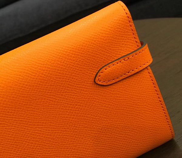 Hermes Kelly Epsom Leather Wallet H4086 Orange Hermes Kelly Epsom Leather Wallet H4086 Orange