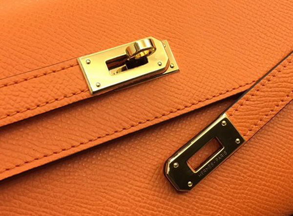 Hermes Kelly Epsom Leather Wallet H4086 Orange Hermes Kelly Epsom Leather Wallet H4086 Orange