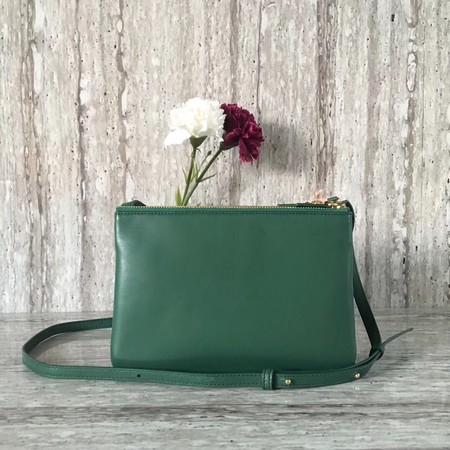 Celine mini Trio Crossbody Messenger Bag C55420 Green Celine mini Trio Crossbody Messenger Bag C55420 Green