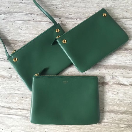 Celine mini Trio Crossbody Messenger Bag C55420 Green Celine mini Trio Crossbody Messenger Bag C55420 Green