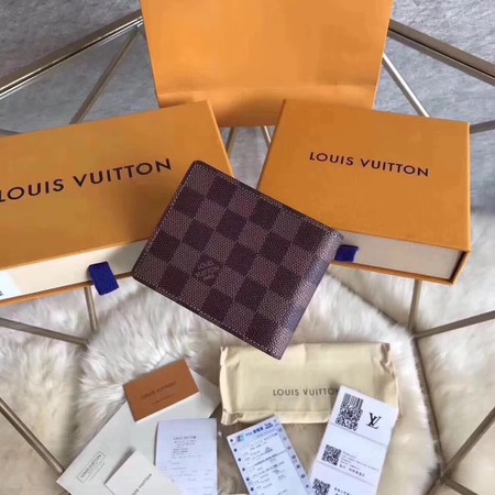 Louis Vuitton Damier Ebene Canvas MULTIPLE WALLET N60895 Louis Vuitton Damier Ebene Canvas MULTIPLE WALLET N60895