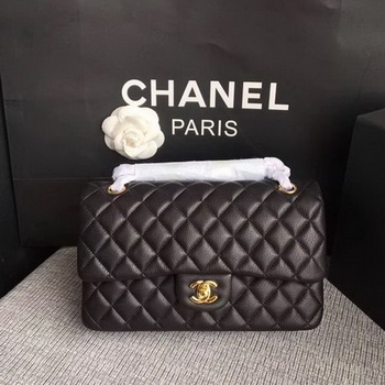 Chanel 2.55 Series Flap Bags Black Original Deerskin A1112 Gold Chanel 2.55 Series Flap Bags Black Original Deerskin A1112 Gold