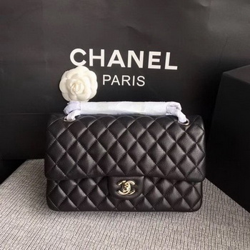 Chanel 2.55 Series Flap Bags Black Original Deerskin A1112 Silver Chanel 2.55 Series Flap Bags Black Original Deerskin A1112 Silver