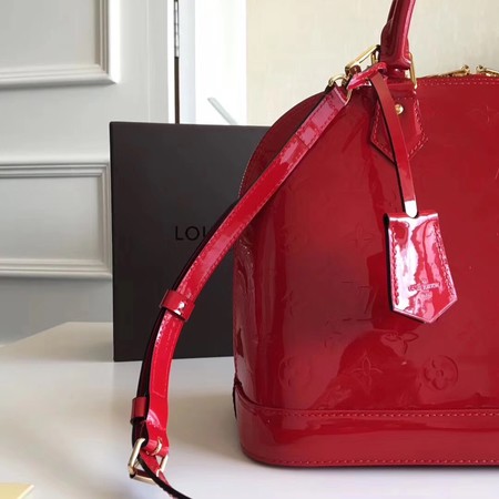 Louis Vuitton Monogram Vernis Alma PM M91611 Red Louis Vuitton Monogram Vernis Alma PM M91611 Red