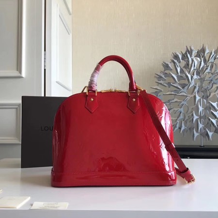 Louis Vuitton Monogram Vernis Alma PM M91611 Red Louis Vuitton Monogram Vernis Alma PM M91611 Red