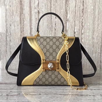 Gucci GG Medium Top Handle Bag 476435 Black