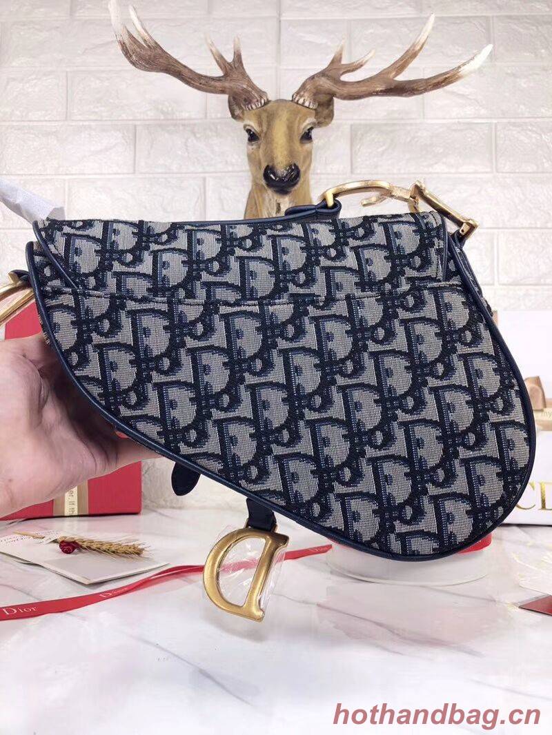 Dior SADDLE BAG CANVAS M0446 blue Dior SADDLE BAG CANVAS M0446 blue