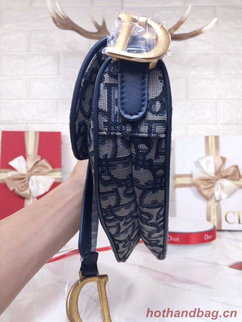 Dior SADDLE BAG CANVAS M0446 blue Dior SADDLE BAG CANVAS M0446 blue