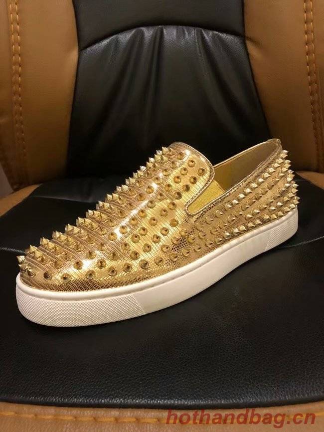 CHRISTIAN LOUBOUTIN Pik Boat glitter leather sneakers CL1027 CHRISTIAN LOUBOUTIN Pik Boat glitter leather sneakers CL1027