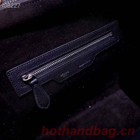 CELINE MICRO LUGGAGE HANDBAG IN LAMINATED LAMBSKIN 167793-7