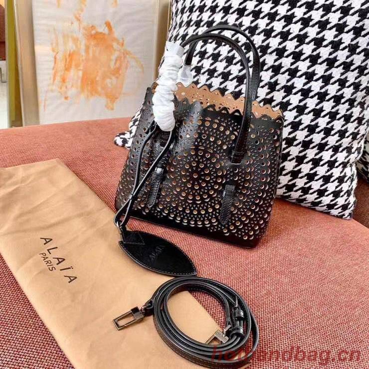Alaia Openwork Original Leather Tote Bag A3658 Black Alaia Openwork Original Leather Tote Bag A3658 Black