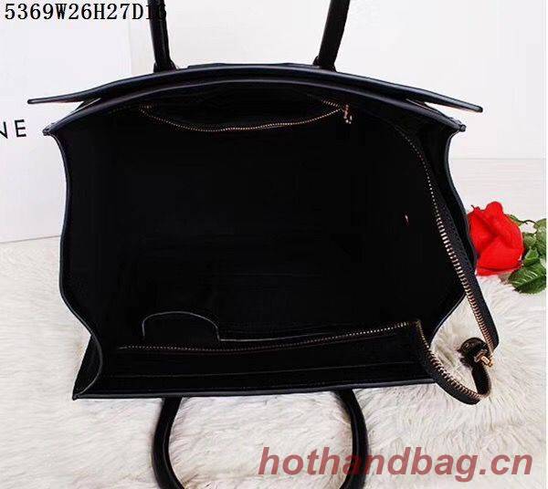 Celine Luggage Micro Tote Bag Original Suede Leather CL5369 Black Celine Luggage Micro Tote Bag Original Suede Leather CL5369 Black