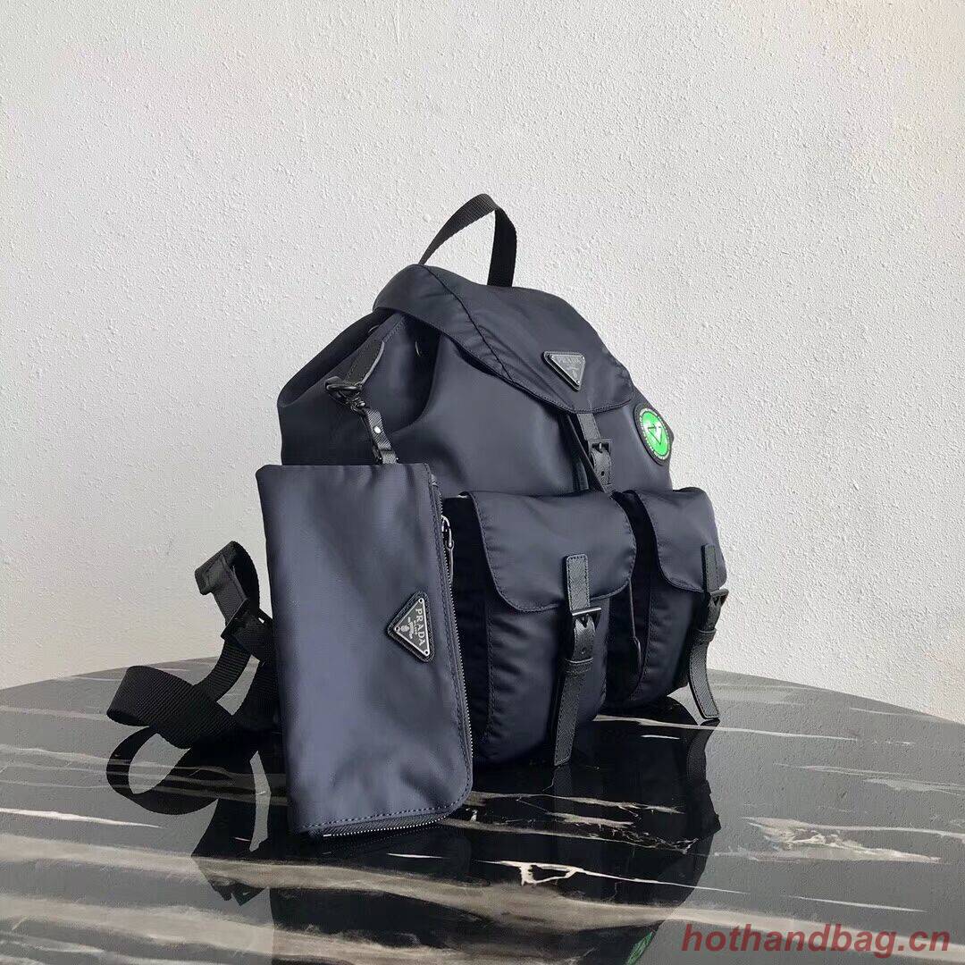 Prada Re-Nylon backpack 1BZ811 black&green Prada Re-Nylon backpack 1BZ811 black&green