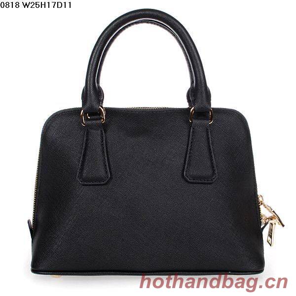 Prada Original Leather Medium Shell Bag P0837 Black Prada Original Leather Medium Shell Bag P0837 Black