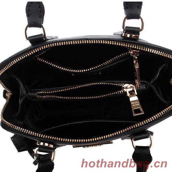 Prada Original Leather Medium Shell Bag P0837 Black Prada Original Leather Medium Shell Bag P0837 Black