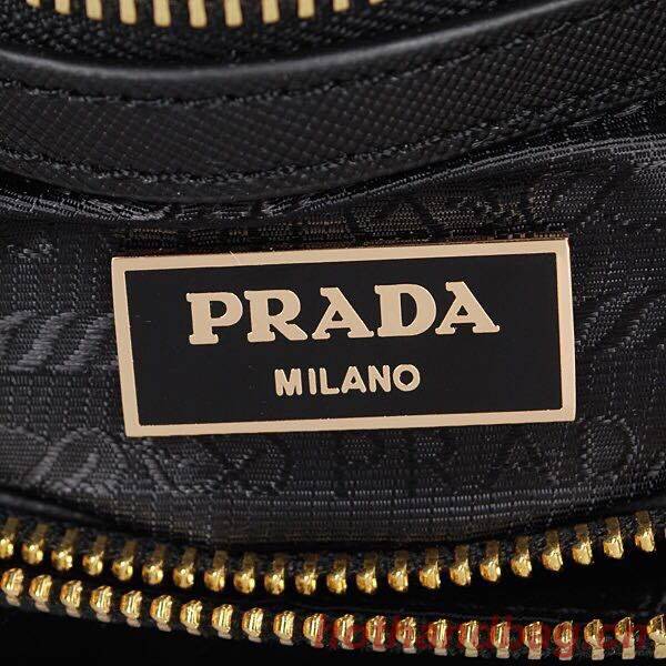 Prada Original Leather Medium Shell Bag P0837 Black Prada Original Leather Medium Shell Bag P0837 Black