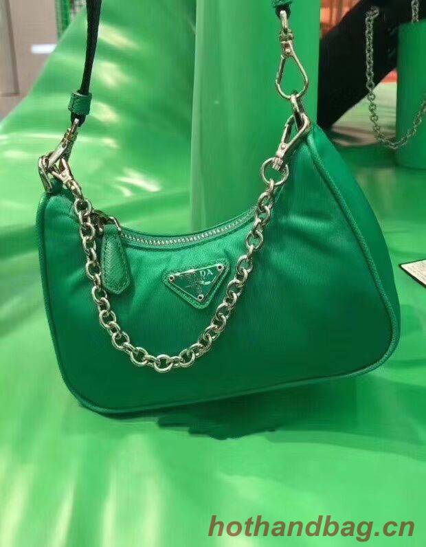 Prada Re-Edition nylon mini shoulder bag 1TT122 green Prada Re-Edition nylon mini shoulder bag 1TT122 green