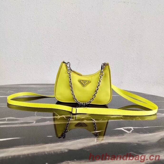 Prada Re-Edition nylon mini shoulder bag 1TT122 yellow Prada Re-Edition nylon mini shoulder bag 1TT122 yellow